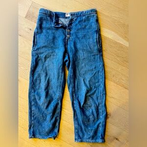 Free People barrel wide leg jeans, size 27, worn once.